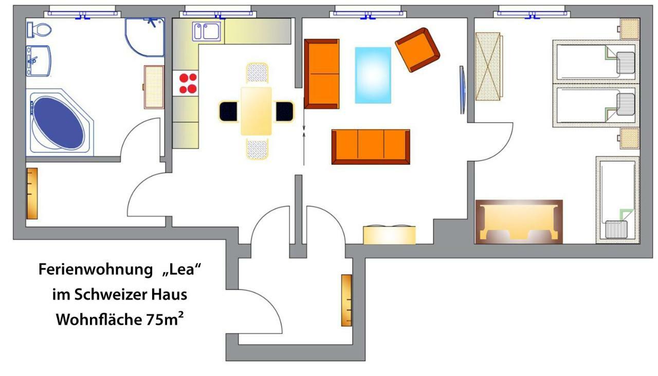 Schweizer Haus Wippra Apartment Luaran gambar